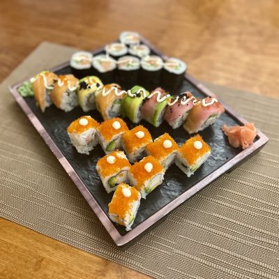 Indulge in Our Delicious Sushi Platter Contact Us 